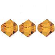 Preciosa MC Bicone 3mm beads Topaz 10070